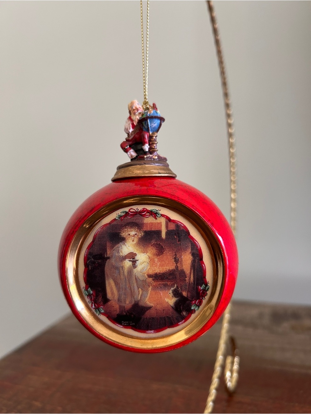 Norman Rockwell's Christmas Classics Heirloom Porcelain Ornaments-Is He Coming - Picture 4 of 6